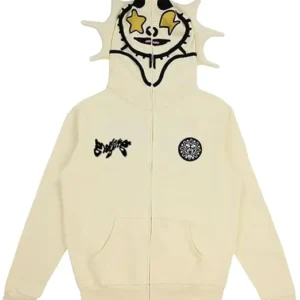 Glo Gang Hoodie Full Zip Beige