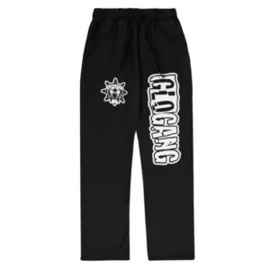 Glo Gang Sun Font Black Sweatpants