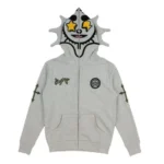 Grey Glo Gang Zip Up Hoodie