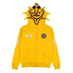 Yellow Glo Gang Zip Up Hoodie